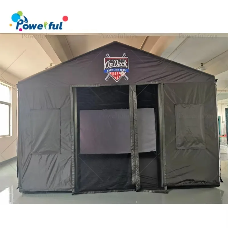Durable PVC Inflatable Golf Simulator Tent Practicing Golf Hitting Simulator Enclosure