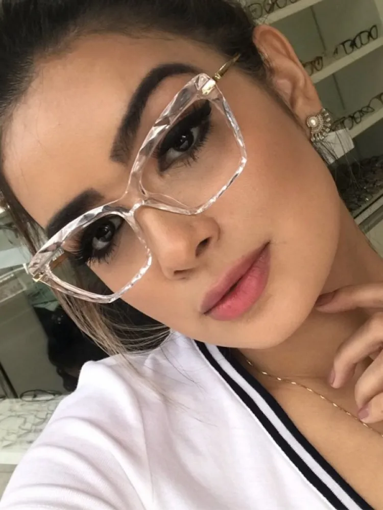 New Sexy Cat Eye Glasses Women Transparent Eyewear Brand Designer Vintage Clear Eyeglasses Optical Frame Oculos