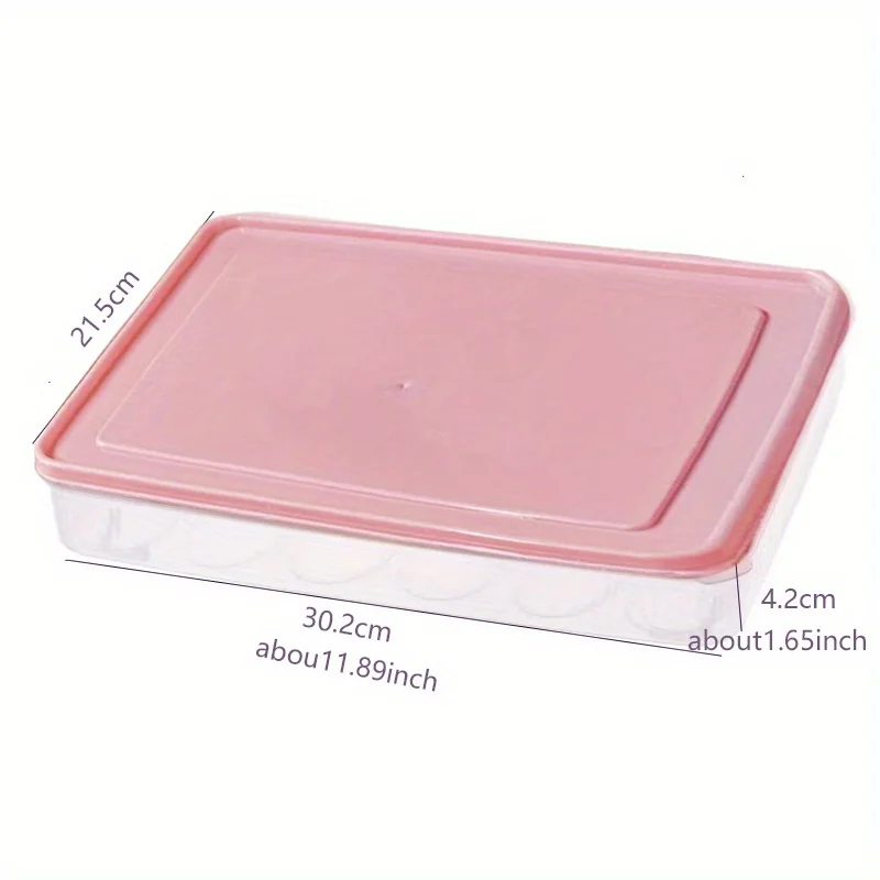 15/24 Grid Refrigerator Eggs Storage Box with Lid Household Kitchen Food Preservation Boxs Egg Dumpling Shelf Holding