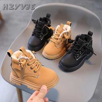 Kids Warm Leather Winter Boots 1