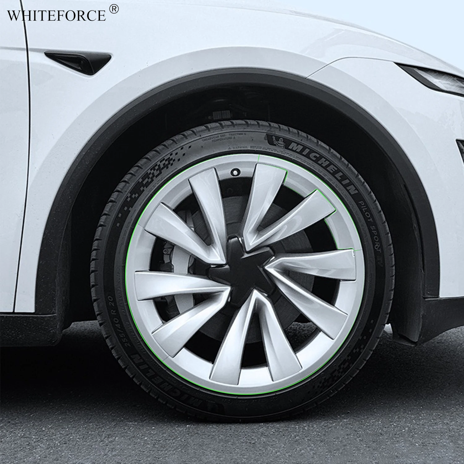 

Для Tesla Model Y Juniper 20-дюймовая крышка колеса, нашивка на обод 20 дюймов, защитная крышка ступицы, аксессуары для защиты обода из АБС-пластика