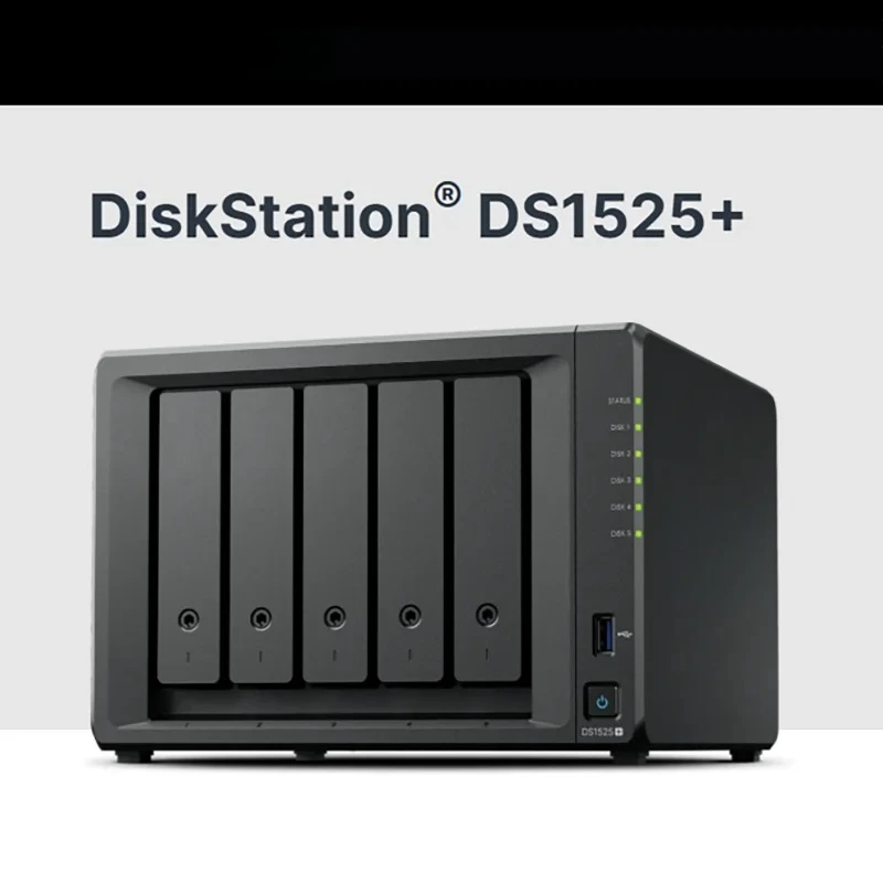 

Сетевой облачный сервер DS1525+ DiskStation с 5 отсеками для дисков (без дисков) 8 ГБ DDR4 ECC SODIMM