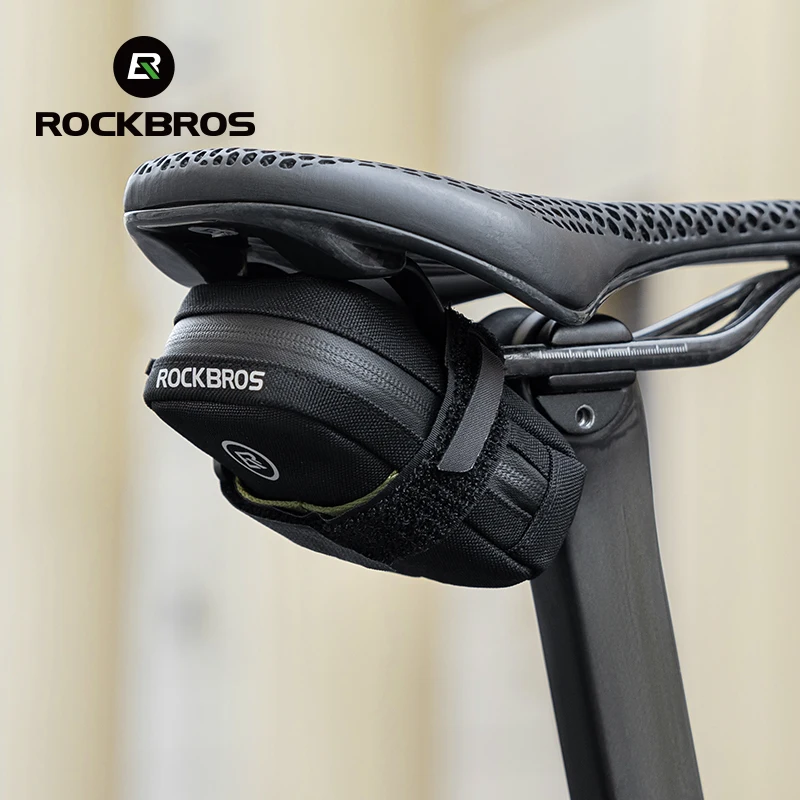 ROCKBROS 自転車サドルバッグ軽量コンパクトサイズ 0.35L 容量ポータブルハンドバッグ多機能サイクリングバッグ自転車アクセサリー