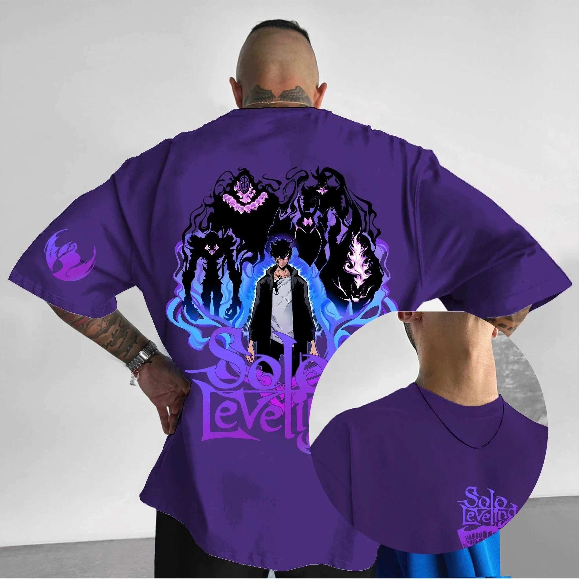 Camisetas populares de nivelación individual, camisetas con estampado 3D de Sung Jin-Woo para niños, camisetas de dibujos animados de Anime para hombres y mujeres, camisetas Harajuku de manga corta Y2k