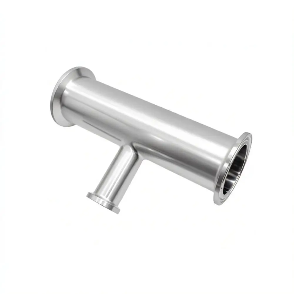 Stainless Steel 316L Sanitary Reducing Tee Tri Clamp Pipe Fitting Food Grade Polished Ferrule Connector For Yonge Equipment