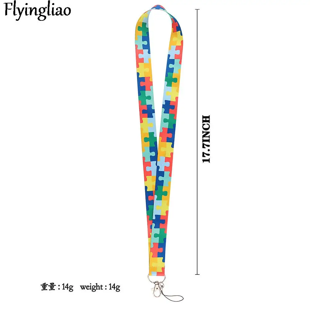 Autisme Doolhof Lanyard Credit Card Id Houder Tas Student Vrouwen Travel Card Cover Badge Auto Sleutelhanger Decoraties