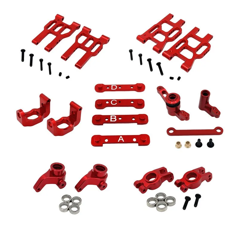 

FOR MJX Hyper Go 10303 10304 Metal Steering Cup Hub Carrier Steering Assembly Swing Arm Set 1/10 RC Car Upgrade Parts Accessorie