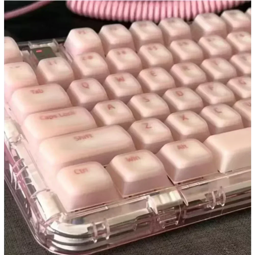 

Translucent Silicone Keycaps Dopamine Mute for 21/61/87/104/108 Mechanical Keyboards