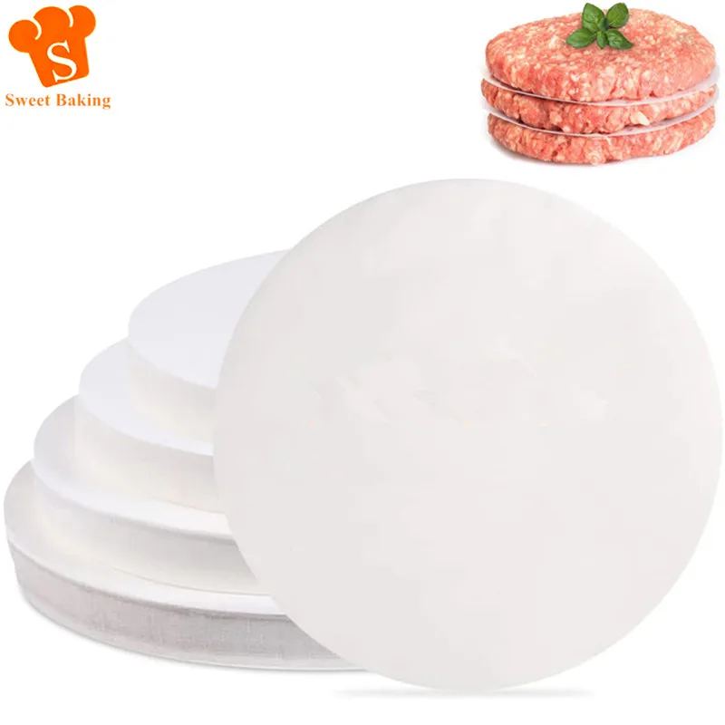 

100pcs Round Silicone Oil Paper Hamburger Patty Blotting Oil Paper Barbecue Tool For Oven Bakeware BBQ Grill Absorbing Oil Sheet