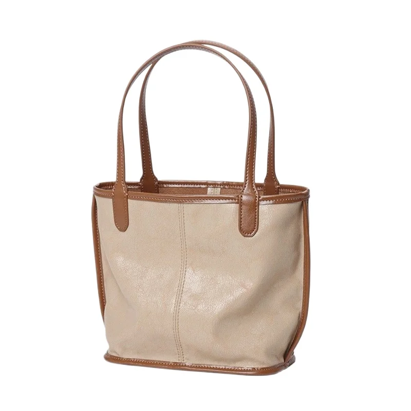

Womens Leather Bucket Bag Large Capacity Lightweight Shoulder Bag for Women Summer Fashion Commuter Tote Purse Handbag