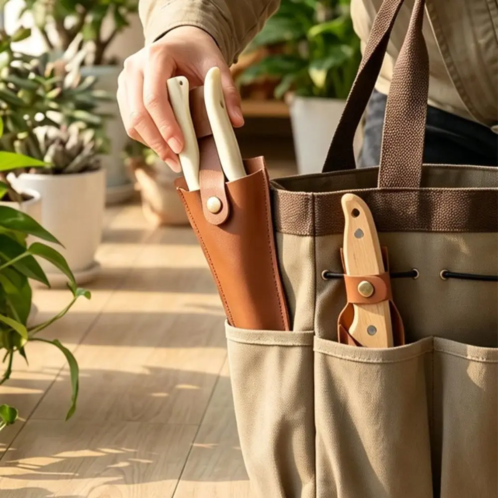 PU Leather Cutter Storage Bag Belt Loop Protective Cover Leather Pliers Cover Multifunction Portable Garden Shears Holder