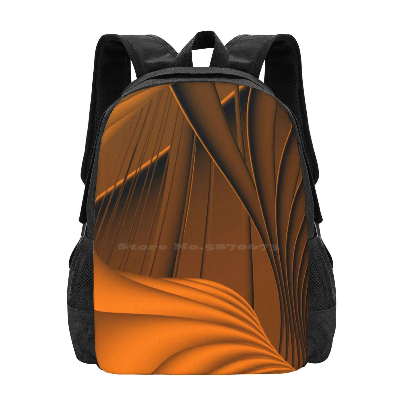 Copper Harp Teen College Student Backpack Pattern Design Bags Copper Harp Abstract Art