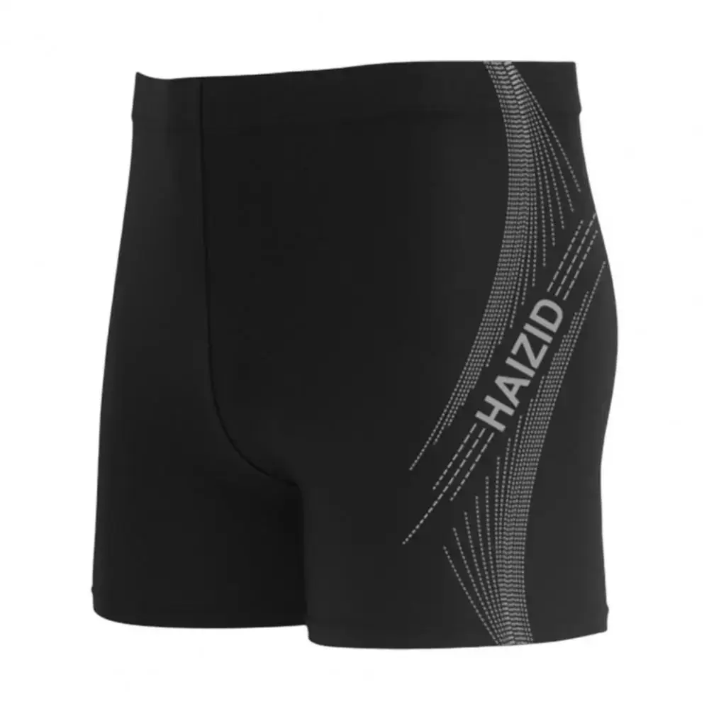 Fashion Letter Print Men Swimming Trunk Quick-drying Elastic Summer Swimsuit Boxer Breathable Plus Size Swimming Shorts