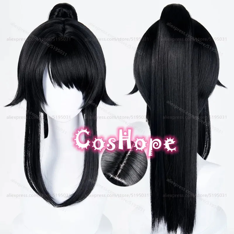 

Ayano Aishi Cosplay Wig with Ponytail Yandere-Chan Black Wig Cosplay Anime Heat Resistant Synthetic Wigs for Halloween Costume
