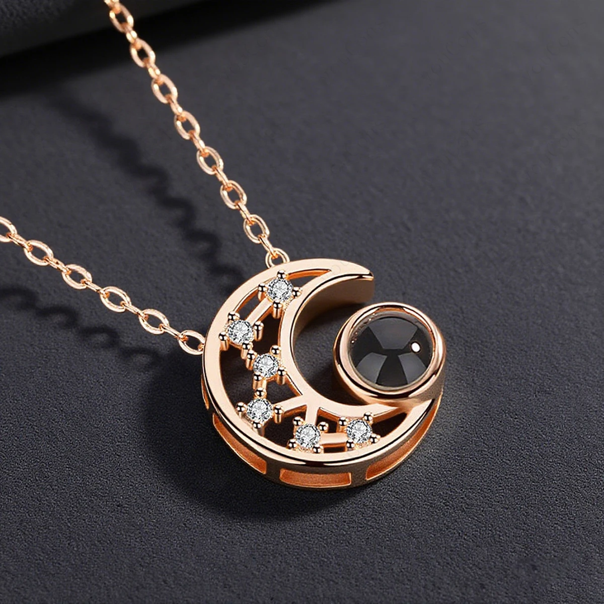 100 Languages Projection Necklace Pendant With Six Roses Gift Box 2025 Jewelry Set For Girlfriend Woman Christmas Valentine Gift