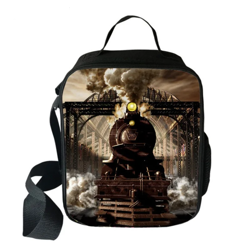

Classic Popular Crossbody train Lunchbox Thermal insulation Food Lunch Bag 3D Printed Picnic Insulated Handbags Ice Bags