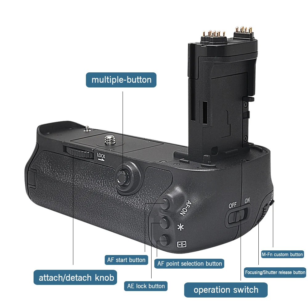 Mcoplus BG-5DIII Punho de bateria vertical para Canon 5D Mark III 5D3 5DS 5DSR SLR câmera