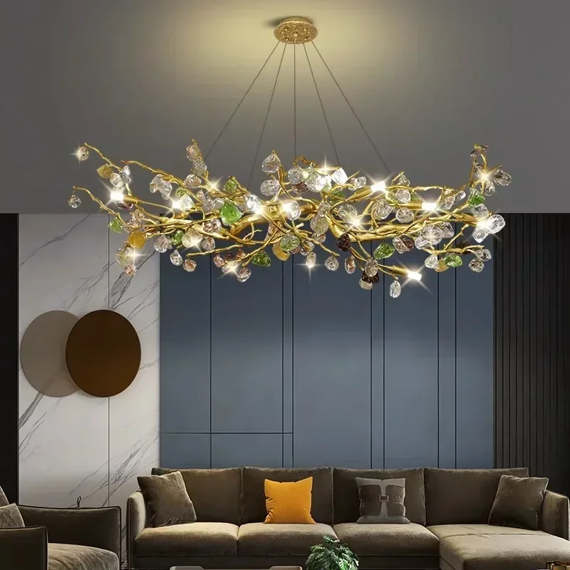 

Nordic home decor dining room Pendant crystal lamp lights indoor lighting Ceiling hanging light chandelier lamps for living