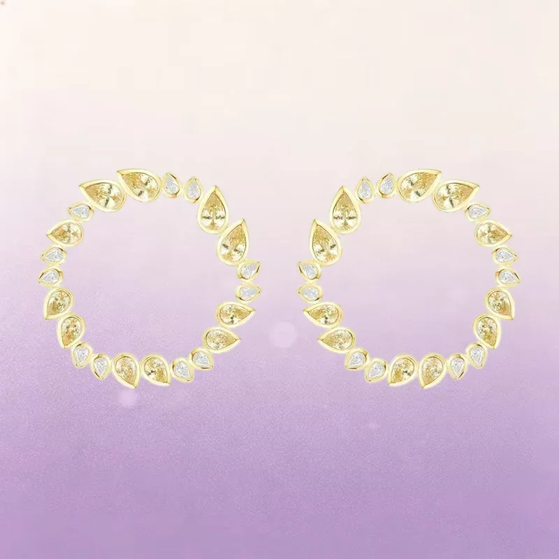 ZPFF S925 Sterling Silver Water Droplet Shape Ring Earrings Bracelet Necklace Women's Summer Party Luxury Couple Classic Jewelr - view 5