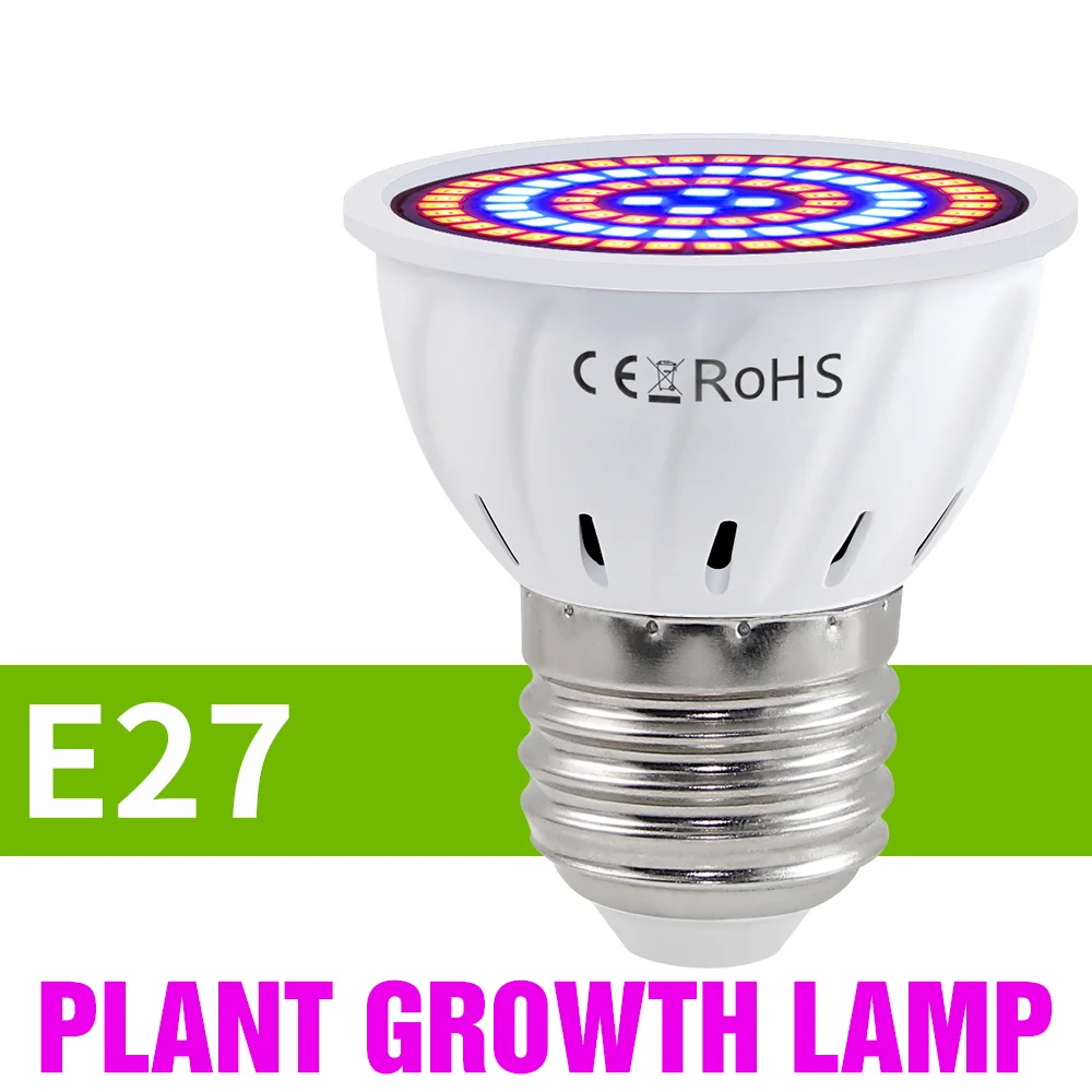 9W E27 LED Grow Light E14 220V Planten Lamp GU10 Spotlight MR16 Indoor Bloem Ingemaakte Groente Teelt Grow Box Vullen Verlichting