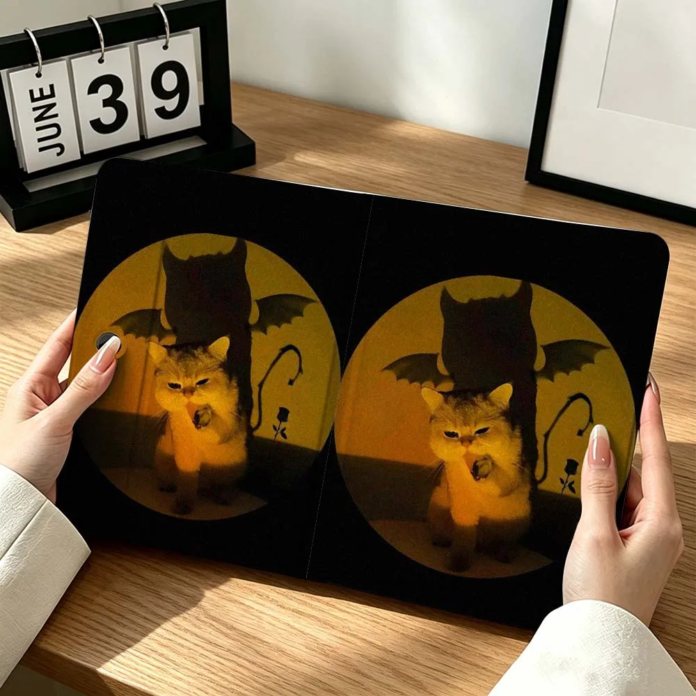 Cartoon Orange Cat Sunglasses Gift For OPPO VIVO IQOO OnePlus Realme Infinix Pad Pro 13 12.1 11.61 11.4 11 inch Tablet Case