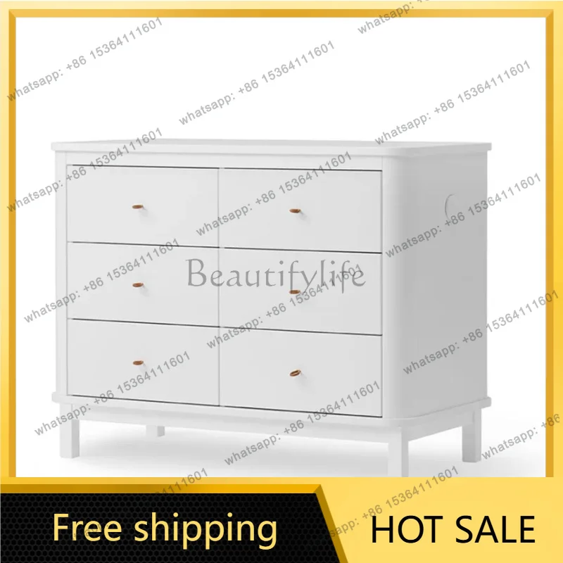 Zj. Simple custom solid wood dresser multi-functional locker bedroom bedside storage chest