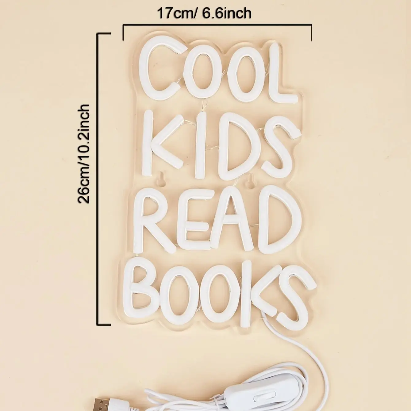 Chi-Buy 1PC Cool Kids Read Books LED Neon Sign USB Powered Wall Decoration Neon Light Signs Suitable For Party, Wedding