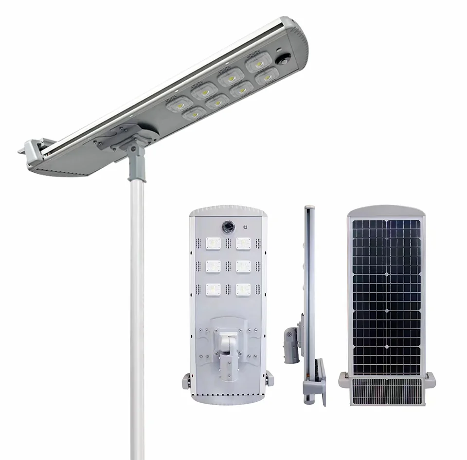 solar street light outdoor with motion sensor ip65 waterproof aluminum Auto-dust cleaning 45W-120W solar led street light