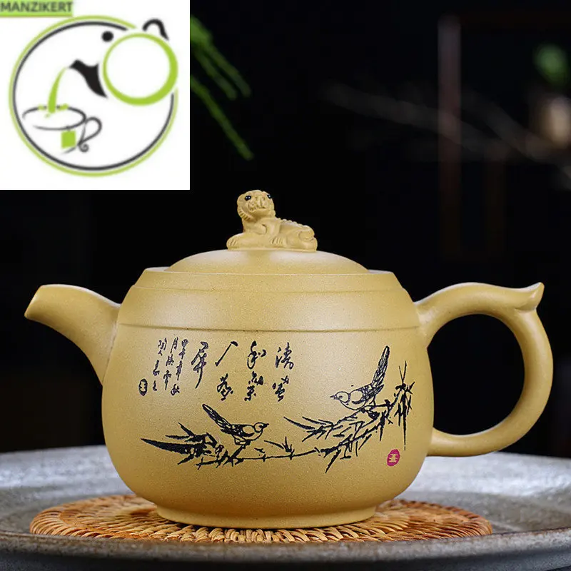 

Tradition Yixing Purple Clay Tea Pot Handmade Filter Beauty Kettle Raw Ore Zisha Teapot Chinese Tea Set Accessories 310ml