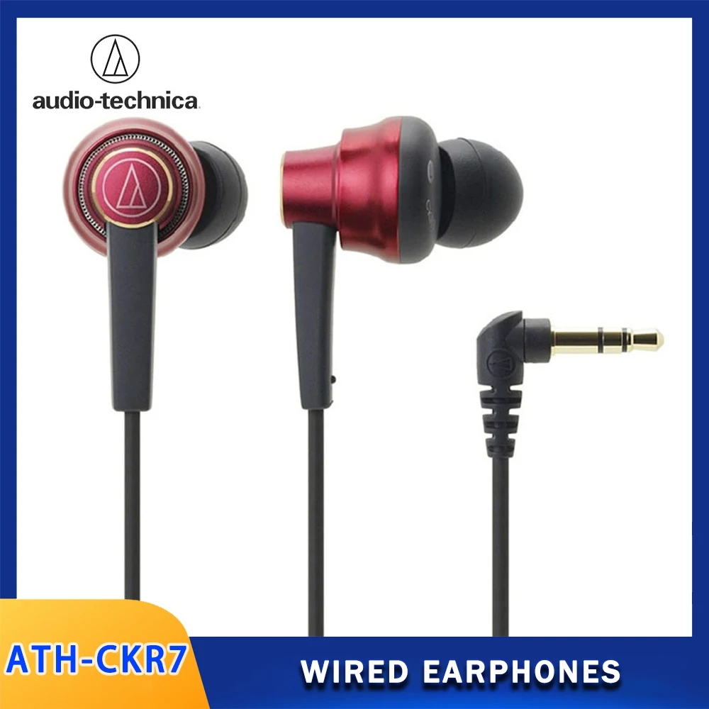 Audio Technica ATH-CKR7 3.5mm Wired Earphones Stereo In-ear Deep Bass Earbuds Sport Gaming Headset for iPhone/Samsung/XiaoMi