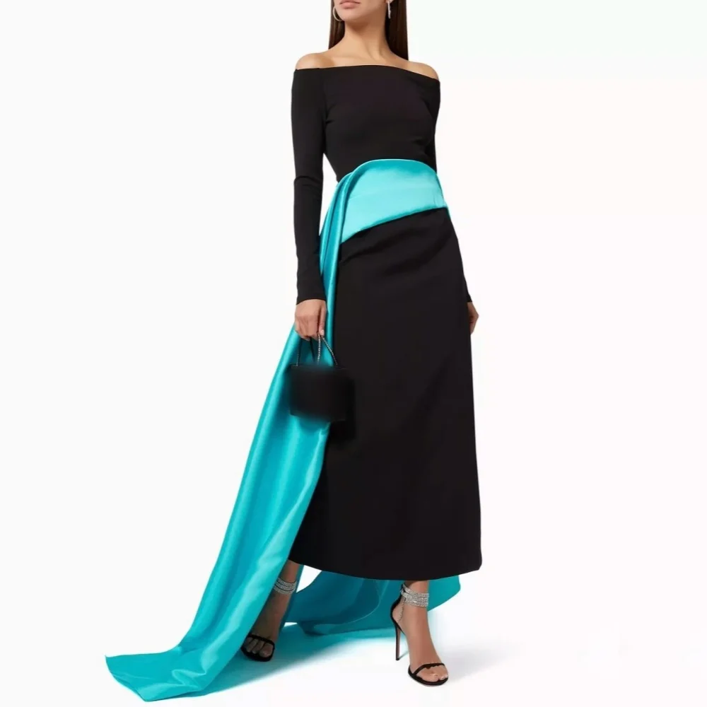 Maßgeschneiderte Elegante Abendkleider Schulterfreie Midi-Kleider Moderner Stil Hochzeitspartykleid für Bankette