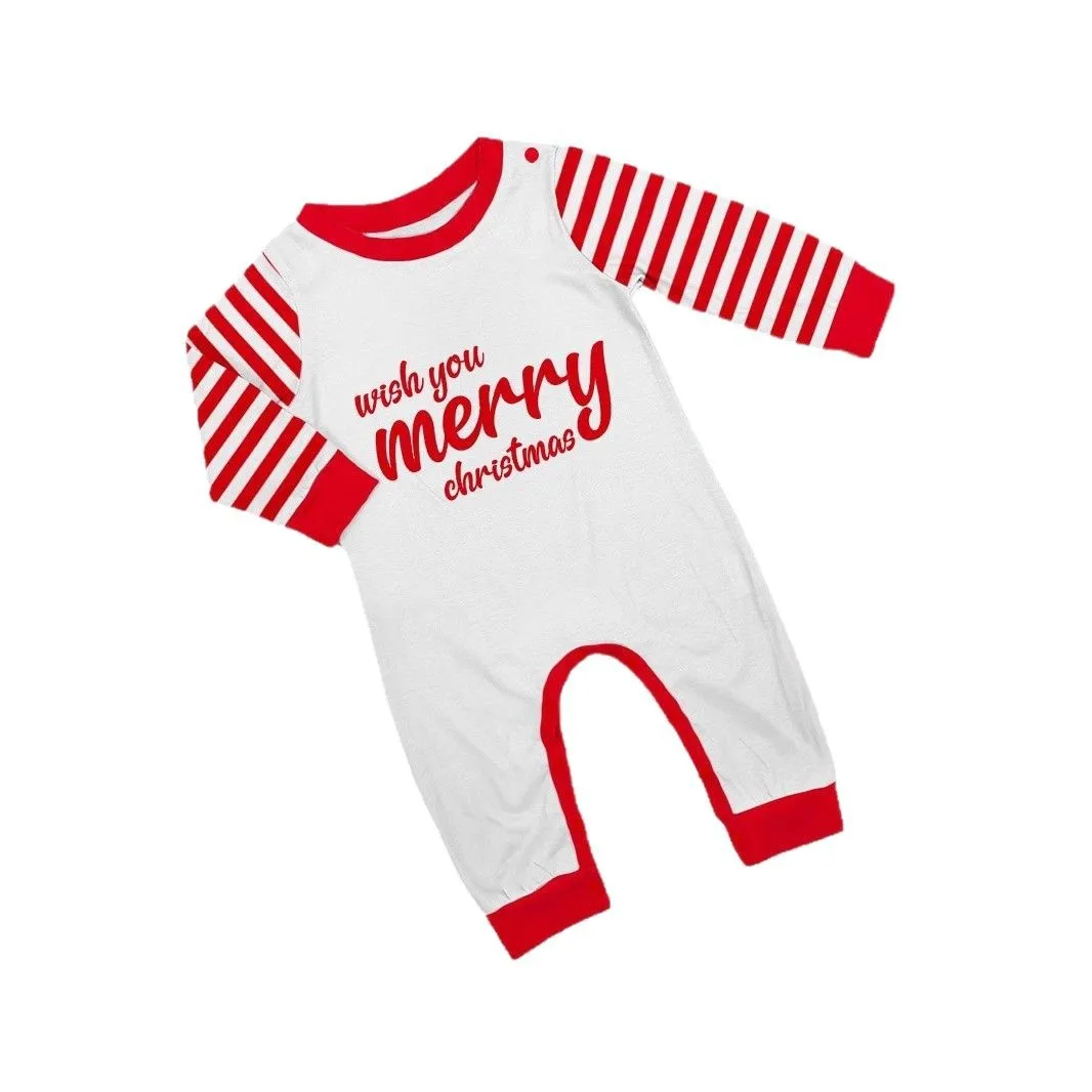 Christmas Pajamas Matching Family Outfits Adult Kid Pajamas Clothes Set Baby Rompers Casual Sleepwear Xmas Family Look