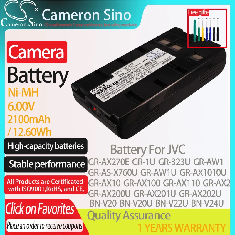 카메라 배터리 JVC GR-AX270E GR-1U GR-323U GR-AS-X760U GR-AW1 GR-AW1U GR-AX100 파나소닉 HHR-V20 카메라 배터리