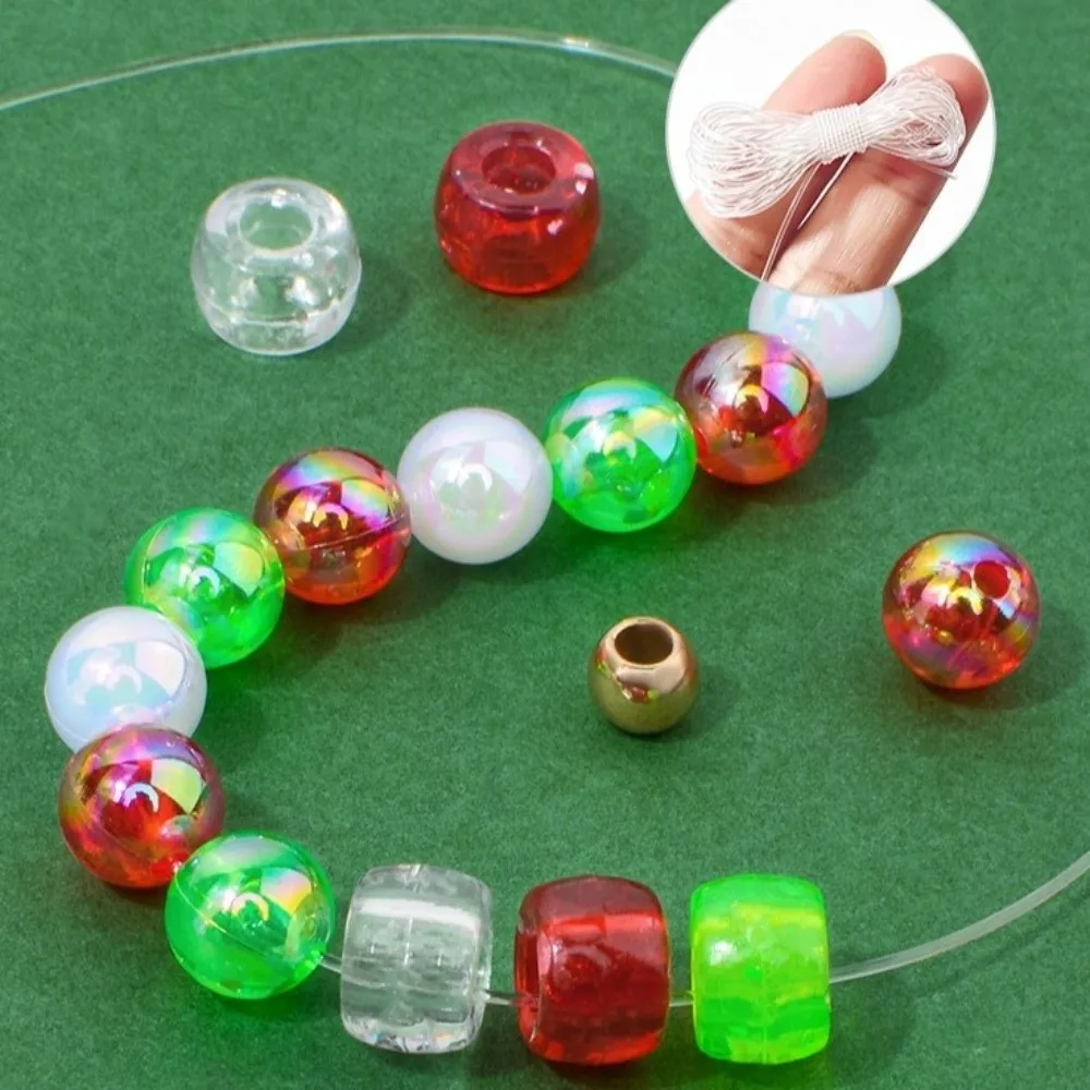 Multi-Color Christmas Beading DIY Kit Handmade Complete Supplies Bracelet Necklace Making Snowflake Shaped Entry-level