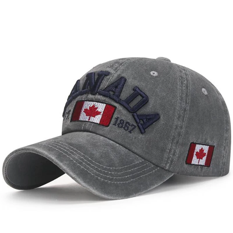 I love canada New Washed Cotton Baseball Cap Snapback Hat For Men Women Dad Hat Embroidery Casual hats Casquette Hip Hop Caps