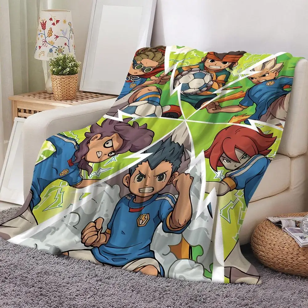 I-Inazuma E-Eleven Anime Throw Soft Flannel Throw Blanket Lightweight Cooling Summer AC Nap Blanket for Sofa Bed Couch Travel