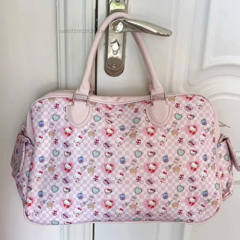 Sanrio Hello Kitty borsa a mano di grande capacità Cinnamoroll nuovo tipo Tote Bag donna Goth Harajuku borsa a tracolla da viaggio per bagagli da