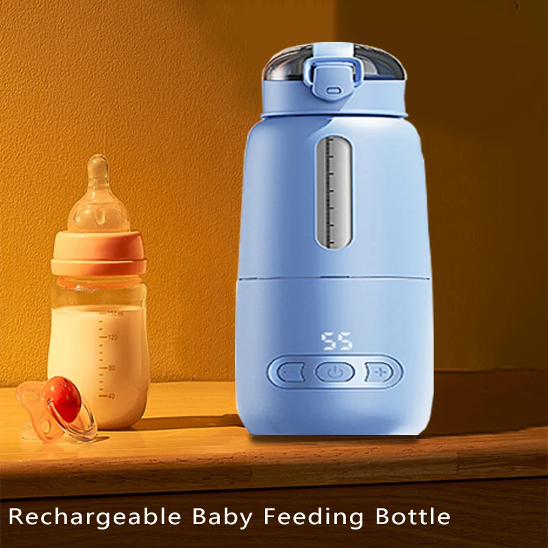 Portable Milk Warmer with Super Fast Charging & Cordless Instant Breastmilk Formula or Water Warmer with Big Capacity for Travel