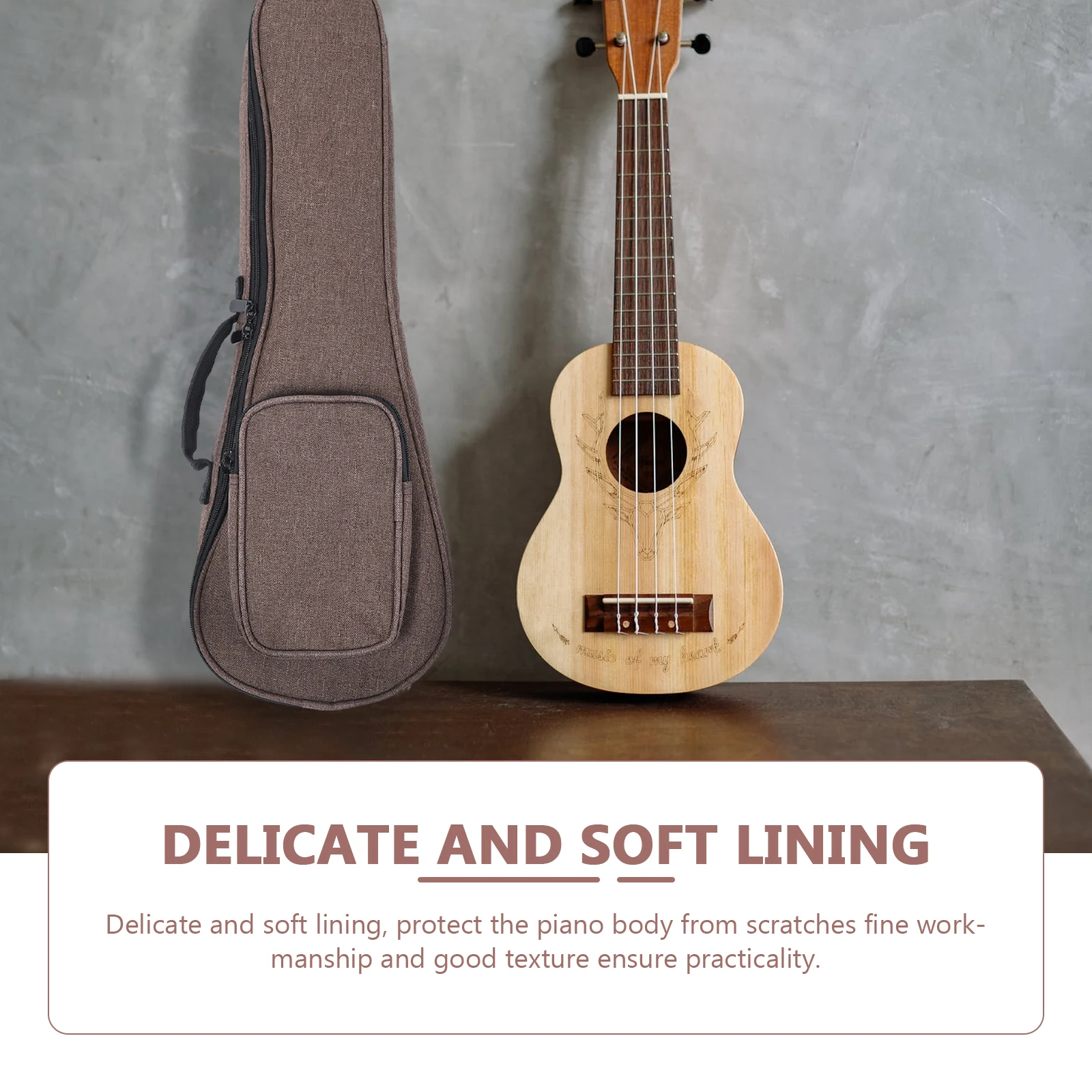 

Ukulele Bag Simple Backpack Storage Pouch Holder Portable Creative Case for Outdoor