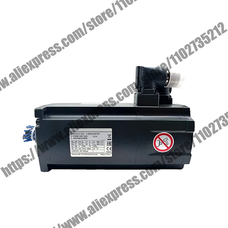 

S-1FL6 Operating Voltage 3AC 400 V Pn=0.75 kW; Nn=3000 Rpm M0=3.5 Nm; MN=2. 1FL6044-1AF61-2AA1,1FL60441AF612AA1