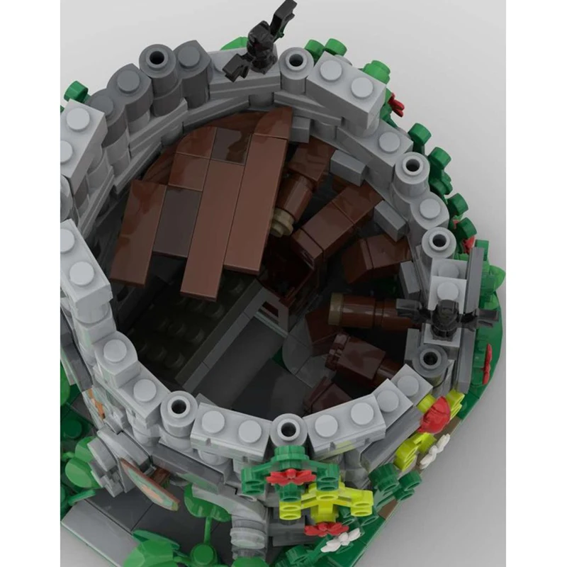 Medieval Castle Model Moc Building Bricks WatchTower Ruin Model Building Technology City Street View Blocks Construstion Toy