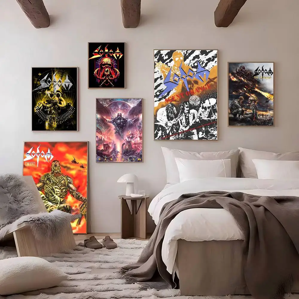 Sodoms Germany Thrash Metal Band Self-adhesive Art Poster Whitepaper Prints Posters Artwork Aesthetic Art Wall Painting