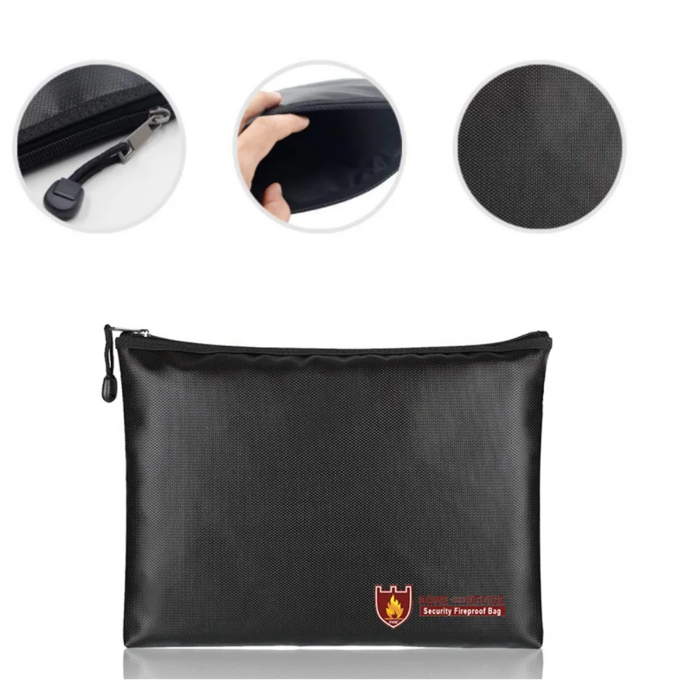 

Огнестойкая сумка для документов, водонепроницаемые сумки для денег, пожарная безопасная сумка для хранения с застежкой-молнией, держатель для конвертов для денежных файлов для домашнего офиса