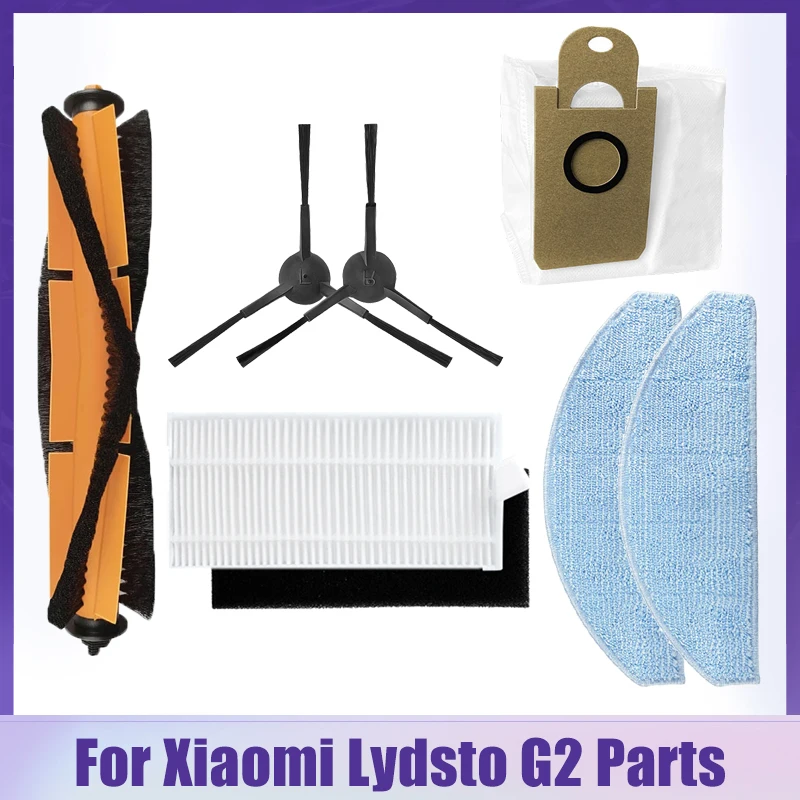 Accessories For Xiaomi Lydsto G2 Robotic Vacuum Cleaner Main/Side Brush Hepa Filter Dust Bags Mop Cloth Rags Parts Replacement