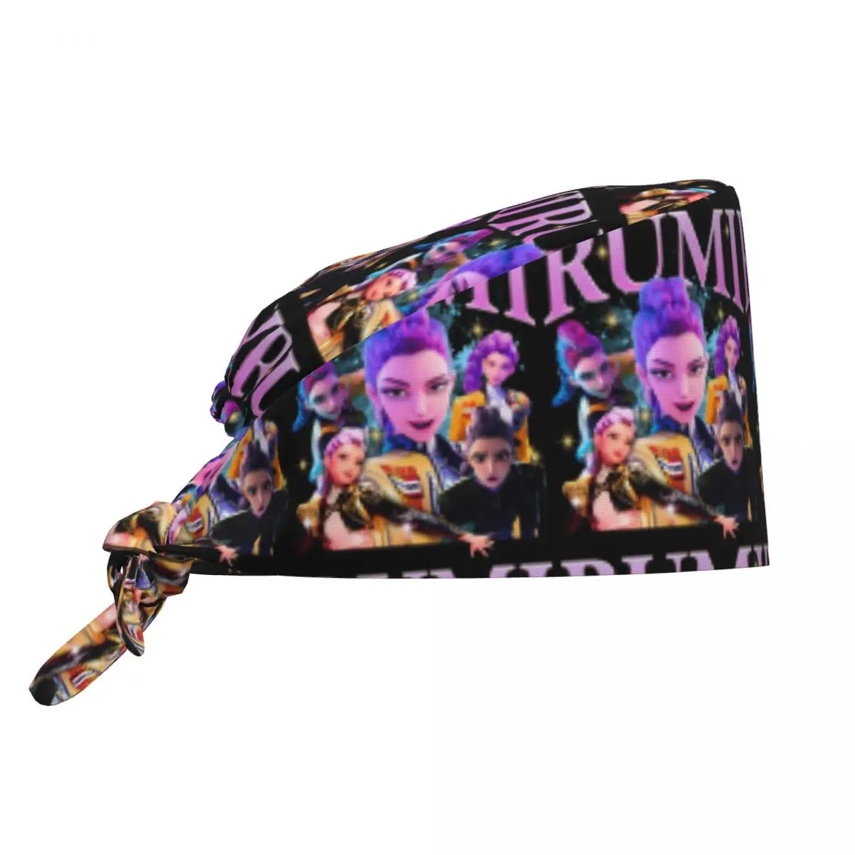 مخصص رومي Kpop شيطان هنتر هنتر هانتريكس الفتيات الدعك قبعة القبعات الجراحية النساء الرجال غرفة العمليات قبعة قبعة التمريض مختبر يعمل قبعة #1