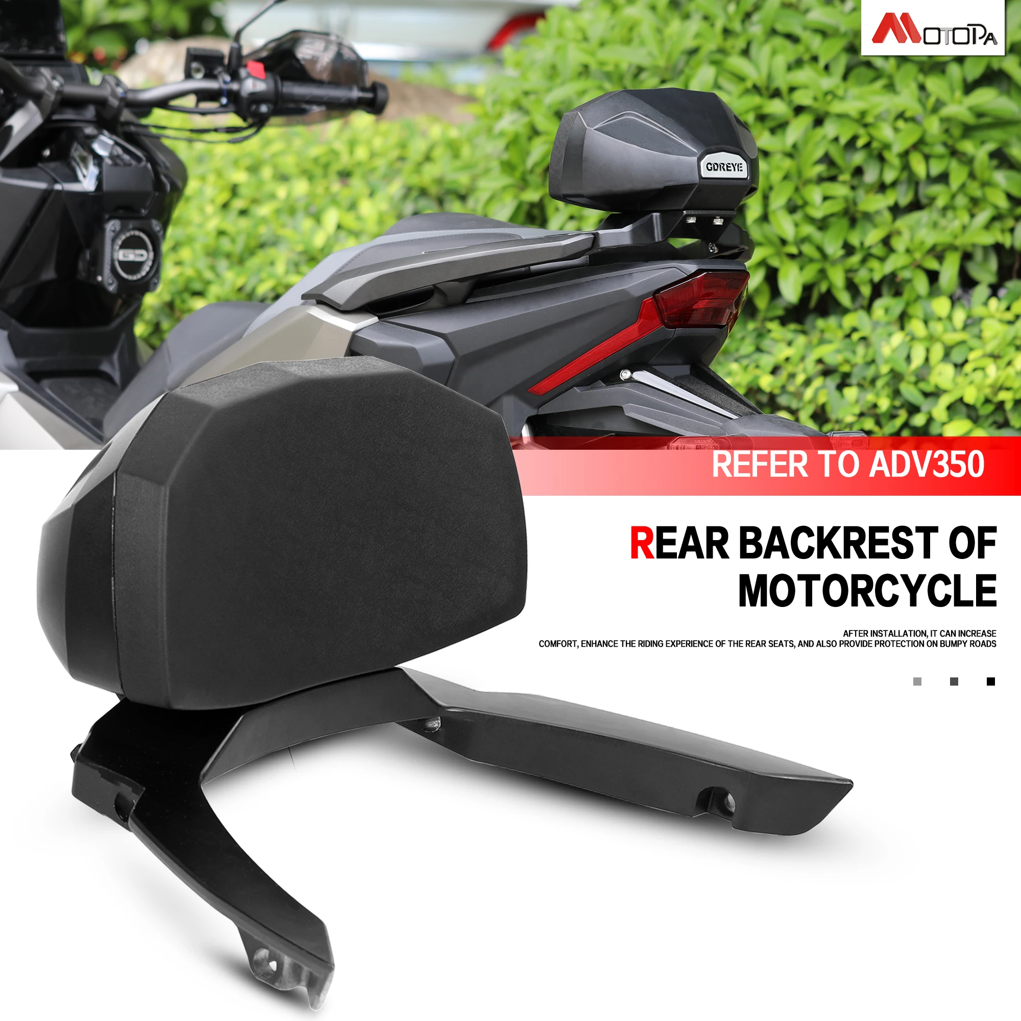 Per Honda ADV 350 ADV350 2022-2025 Moto Sedile Passeggero Posteriore Schienale Cuscino Schienale Pad per ADV 350