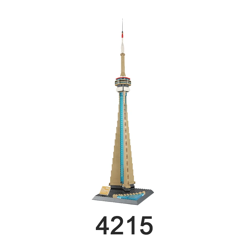 

Famous Architecture Canada CN Tower 400pcs Puzzle Building Block Set MOC Bricks Kid's Educational Toy Juguetes 4215