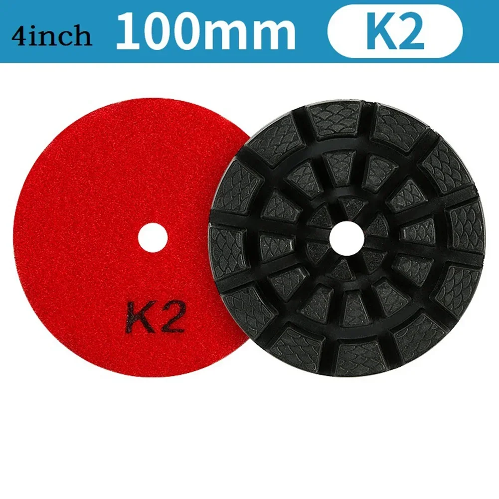 4Inch 100mm 4 Step Dry/Wet Diamond Polishing Pads For Granite Floor Wet Polishing Pad Floor Grinding Machine Abrasive Tool