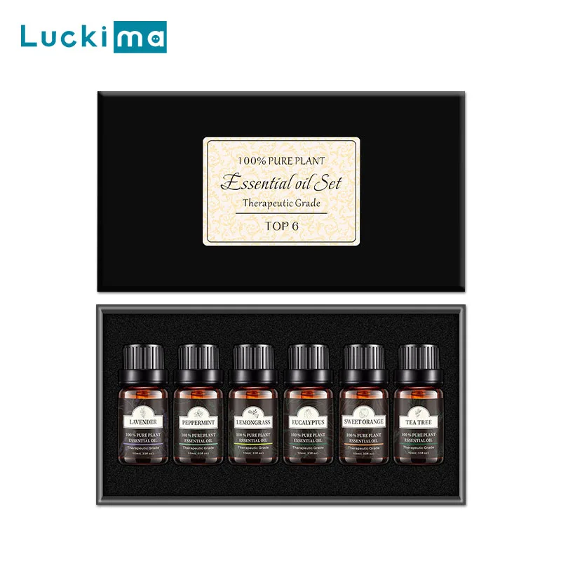 Natuurlijke Aromatherapie Olie Luchtbevochtiger Diffuser Essentiële Oliën Set Lavendel Wierook Pepermunt Rose Rozemarijn Lucht Fris Parfum