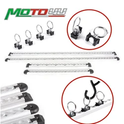 MOTO4U Aluminium Anchor Track Tie Down Rail Anchor Point System Tracking Bike Motorcycle Trailer Move the Bike Ring Bolts